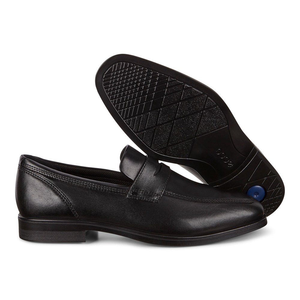 Loafers Hombre - ECCO Queenstown Penny - Negros - VQS796140